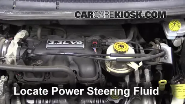 2003 Dodge Caravan SE 3.3L V6 FlexFuel Liquide de direction assistée Vérifier le niveau de liquide